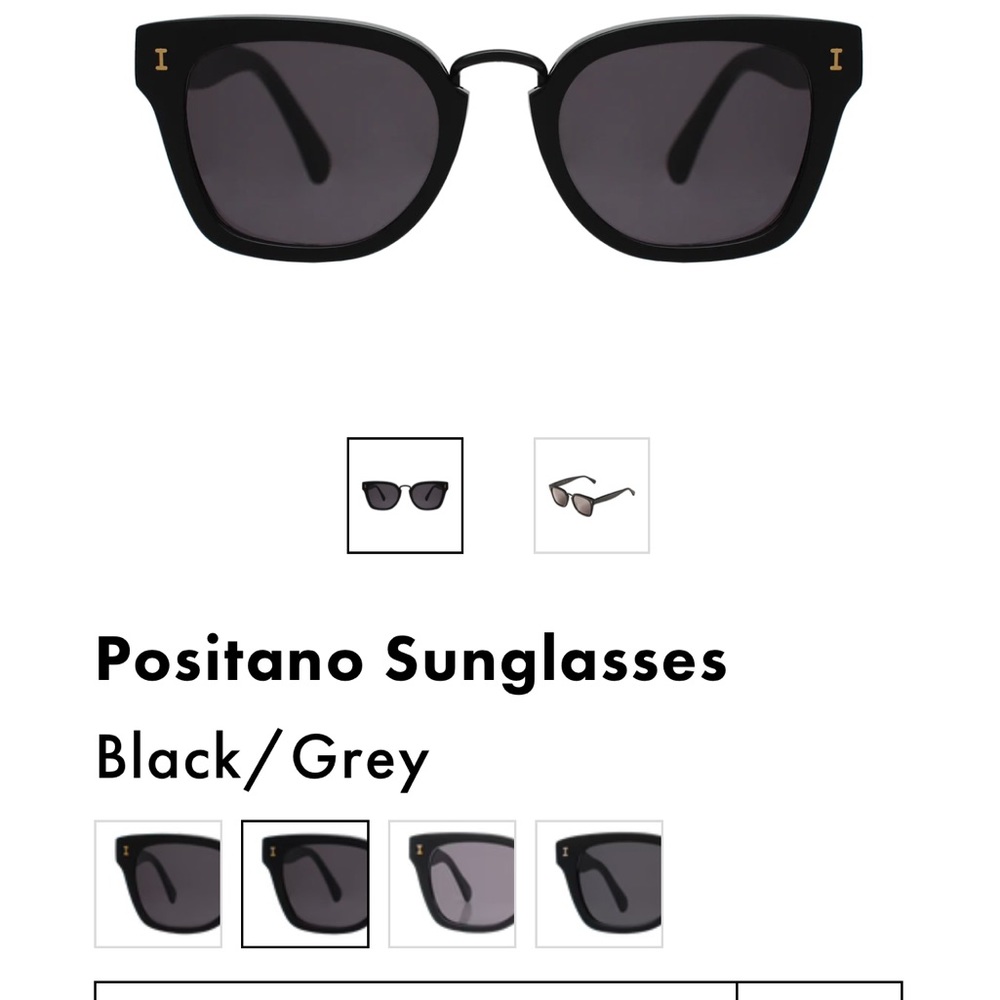 Illesteva Black and Gray Positano Sunglasses